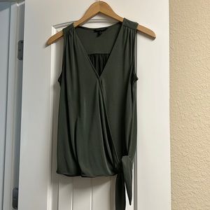Banana Republic olive sleeveless blouse